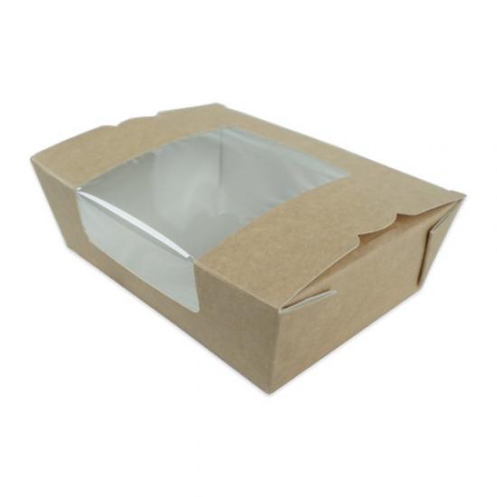 Pencereli Büyük Menü Box Kutu 18x10x5 cm 35 Adet