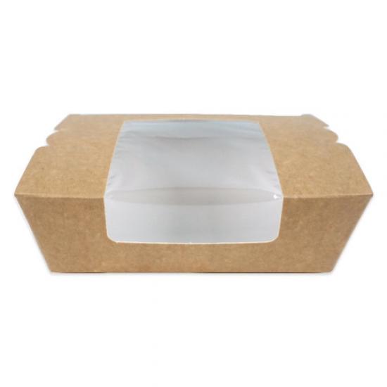 Pencereli Büyük Menü Box Kutu 18x10x5 cm 35 Adet