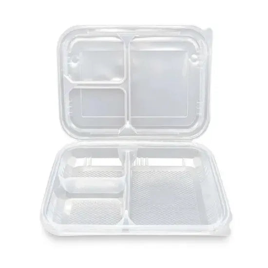 Özge Plastik Kapaklı 3 Bölmeli Kebap Kabı