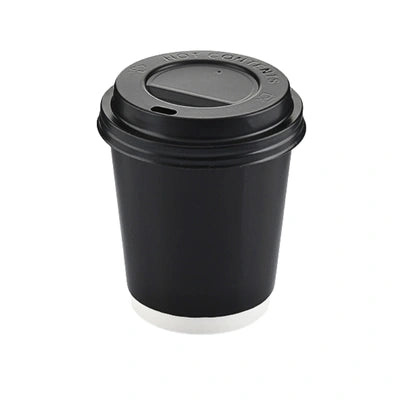 8 Oz Siyah Double Wall Karton Bardak