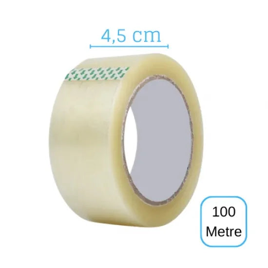 Akrilik Şeffaf Koli Bandı 45 mm x 100 m