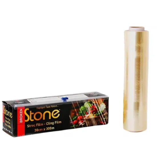 Broken Stone Kutulu Pvc Streç Film 30 cm X 300 Mt 8 Mic