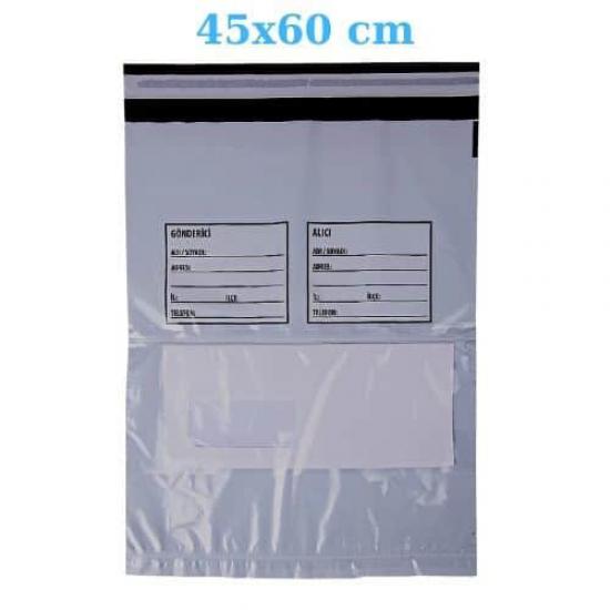 Şeffaf Cepli  Kargo Poşeti 45x55+5 cm 100 Adet