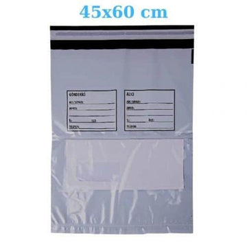 Şeffaf Cepli  Kargo Poşeti 45x55+5 cm 100 Adet