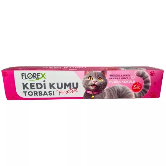 Florex Kedi Kumu Torbası Pudra Kokulu 82x50 cm 7 Adet