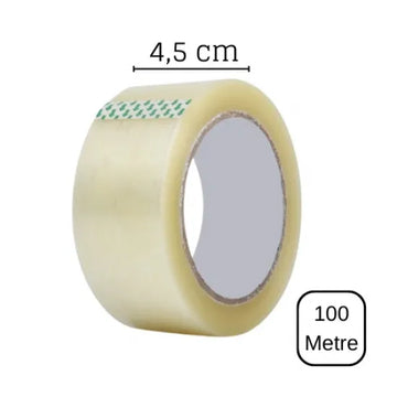 Hotmelt Şeffaf Koli Bandı 45 mm x 100 m