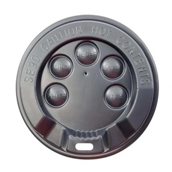 12-14-16 oz Sıcak Siyah İçecek Kapağı