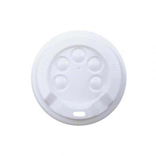 8 oz Beyaz Emzikli Sıcak İçecek Kapağı
