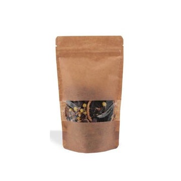 Kraft Pencereli Kilitli Doypack 11x18 cm