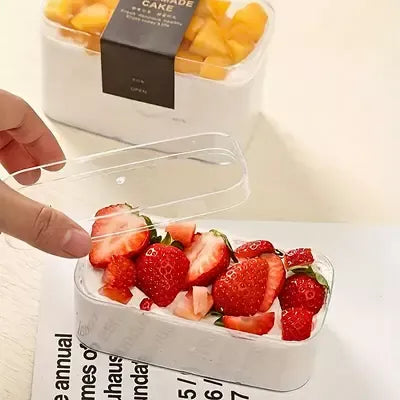 Benetta Dikdörtgen Tatlı Kasesi Kapaklı Set 300 cc
