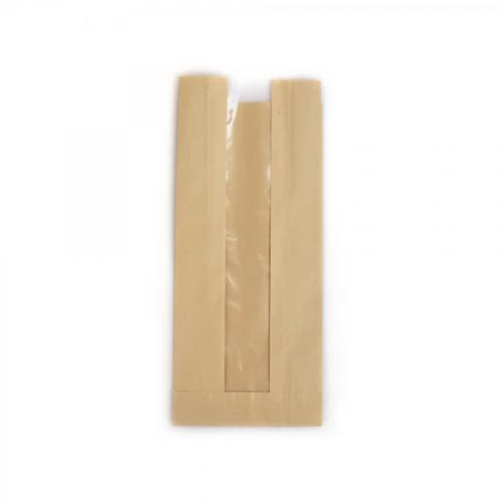 Pencereli Şamua Kraft Kese 12x28 cm