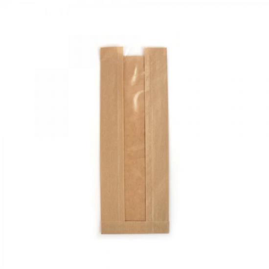 Pencereli Şamua Kraft Kese 15x41 cm
