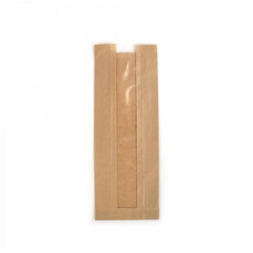Pencereli Şamua Kraft Kese 15x41 cm