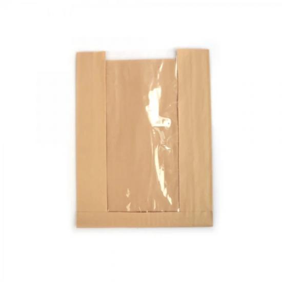 Pencereli Şamua Kraft Kese 25x33 cm