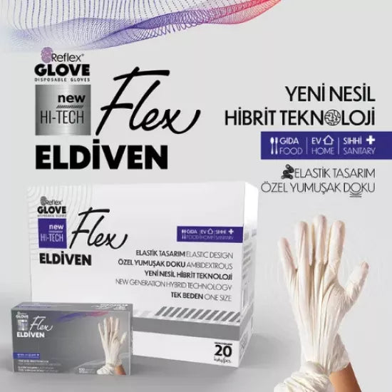 Reflex Flex Tpe Beyaz Eldiven