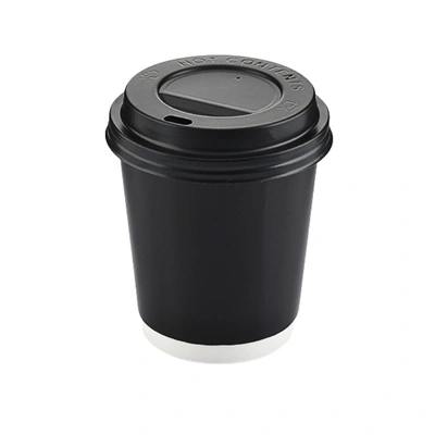 8 Oz Siyah Double Wall Karton Bardak