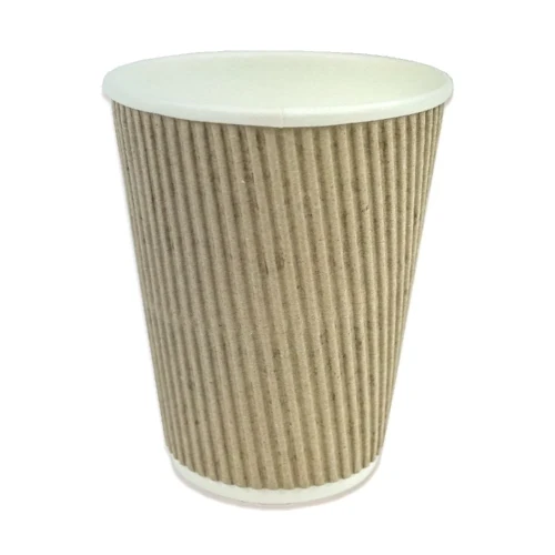 9 Oz Ripple Double Wall Kraft Karton Bardak ( 100 Adet )