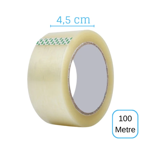 Akrilik Şeffaf Koli Bandı 45 mm x 100 m