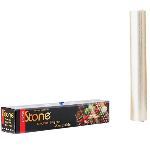 Broken Stone Kutulu Pvc Streç Film 45 cm X 300 Mt 8 Mic