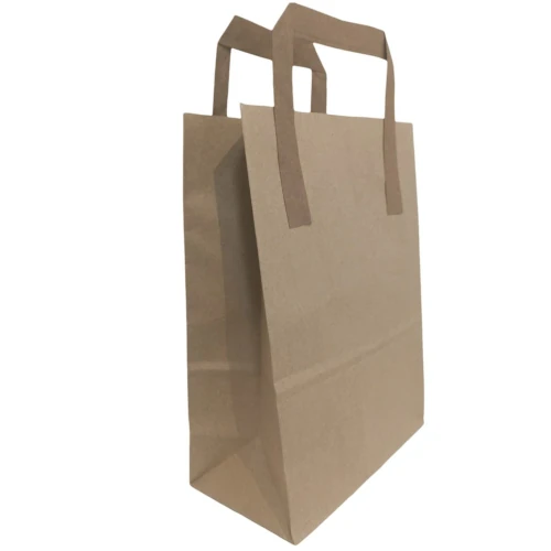 Düz Saplı Kraft Çanta 18x24x9 cm