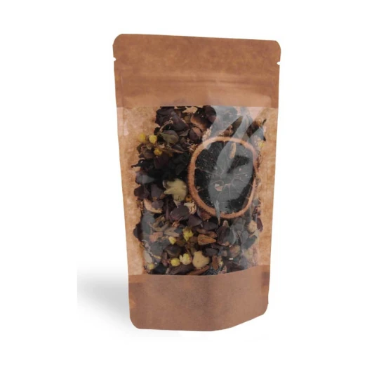 Geniş Pencereli Kraft Doypack 20x30 cm