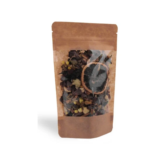 Geniş Pencereli Kraft Doypack 16x27 cm