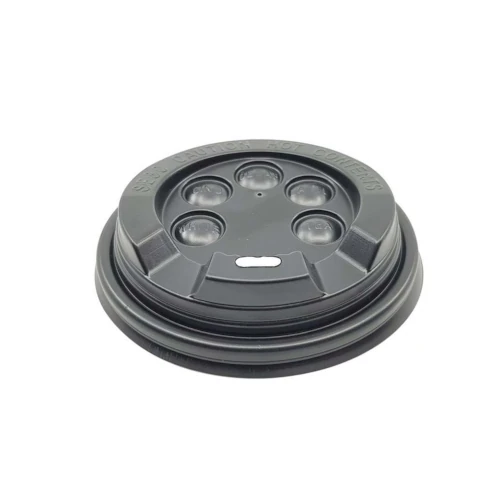 8 oz Siyah Emzikli Sıcak İçecek Kapağı 