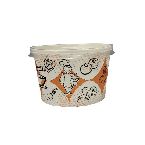 16 oz Karton Çorba Kasesi Kapaklı Set