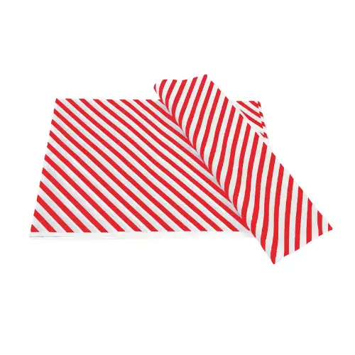 Kırmızı Çizgi Baskılı Beyaz Sülfit Ambalaj Kağıdı 70x100 cm