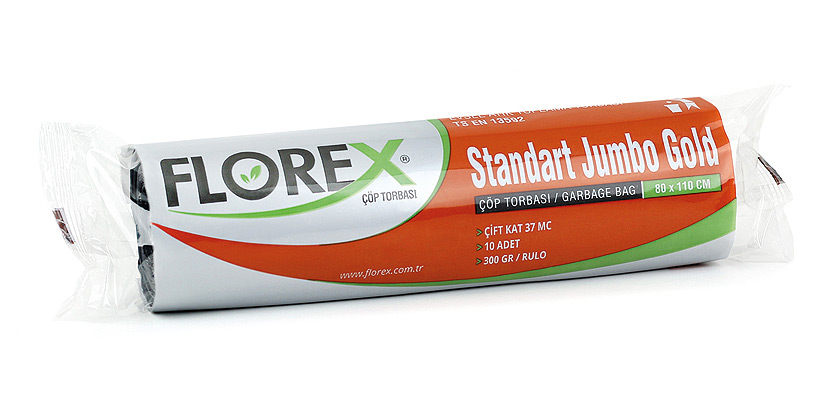  Florex Jumbo Gold  Çöp Torbası 80X110 cm 300 gr