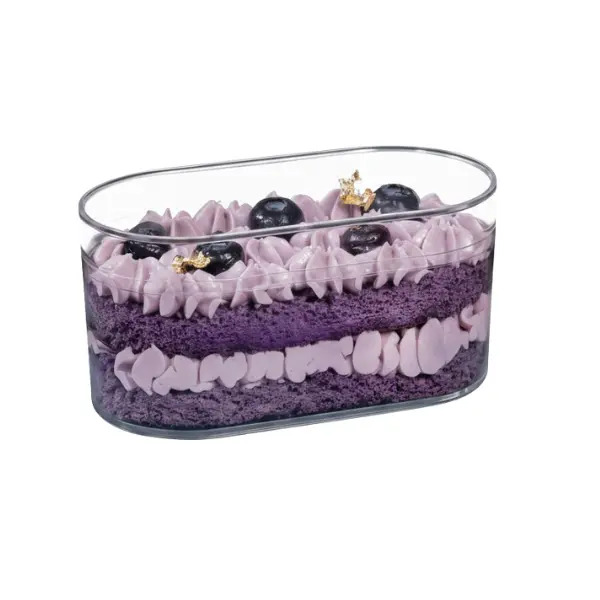 Lavende Dikdörtgen Tatlı Kasesi Kapaklı Set 300 cc
