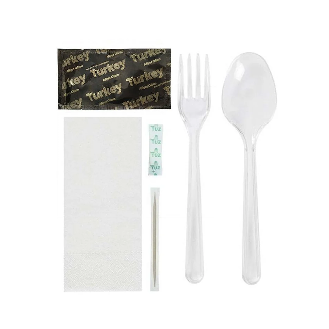 Lüks Yemek Seti 6’Lı ( Kaşık-Çatal-Tuz-Kürdan-Kol.Mendil-Peçete )