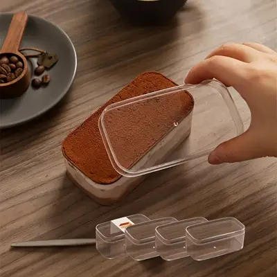 Benetta Dikdörtgen Tatlı Kasesi Kapaklı Set 300 cc