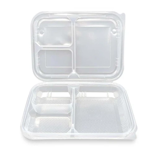Özge Plastik Kapaklı 3 Bölmeli Kebap Kabı