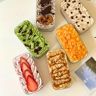 Benetta Dikdörtgen Tatlı Kasesi Kapaklı Set 300 cc