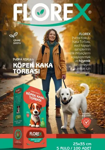 Florex Köpek Kaka Torbası Pudra Kokulu 5 Rulo
