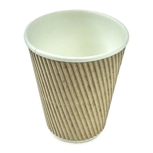 9 Oz Ripple Double Wall Kraft Karton Bardak ( 100 Adet )