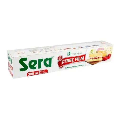 Sera Streç Film Kutulu 45 cm x 300 Mt 8 Mikron