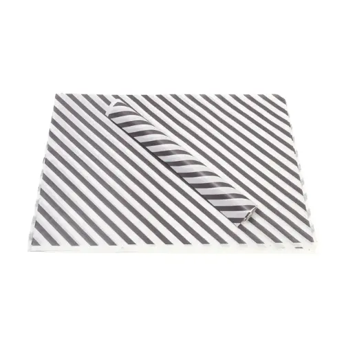 Siyah Çizgi Baskılı Beyaz Sülfit Ambalaj Kağıdı 70x100 cm