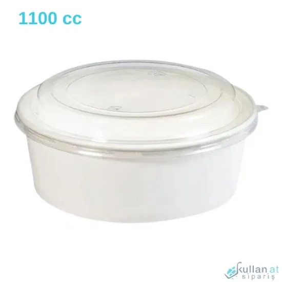 Beyaz Karton Salata Kasesi 1100 cc