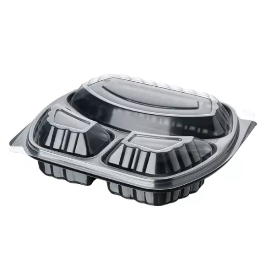 3 Bölmeli Mikrodalga Sıcak Yemek Kabı