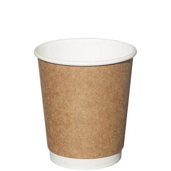 8 oz Kraft Double Wall Karton Bardak - Kalın Karton Bardak