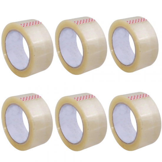 Akrilik Koli Bandı 45 mm x 100 m Şeffaf 6’lı Paket - Toptan Koli Bandı