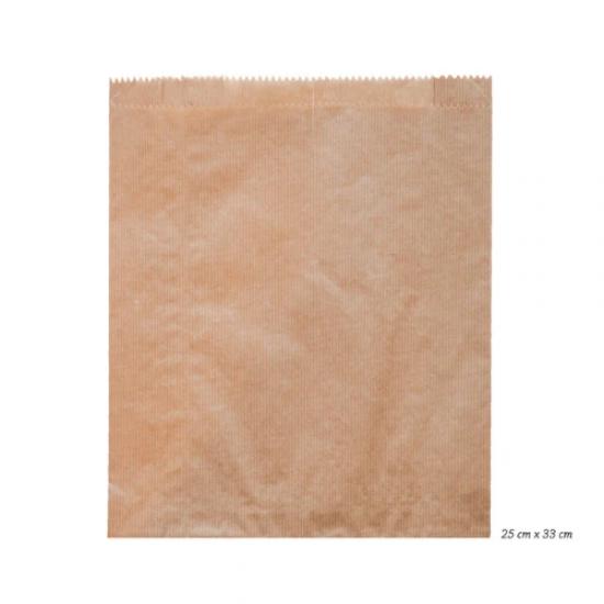 Çizgili Şamua Kraft Kese Kağıdı 25X33 cm 1000 Adet - Pastane Kese Kağıdı
