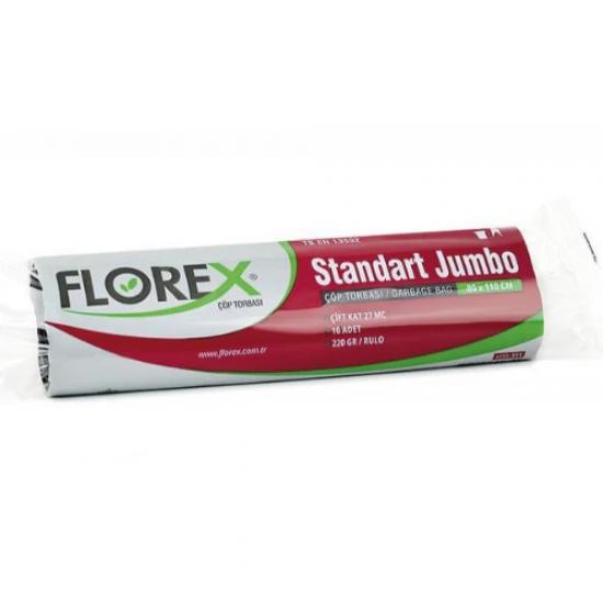 Florex Standart Jumbo Boy Çöp Torbası 80X110 220 gr -  %10 İndrimli Çöp Poşeti