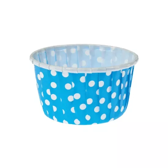 Muffin ve Cupcake Kapsülü Mavi Puantiyeli 25 Adet