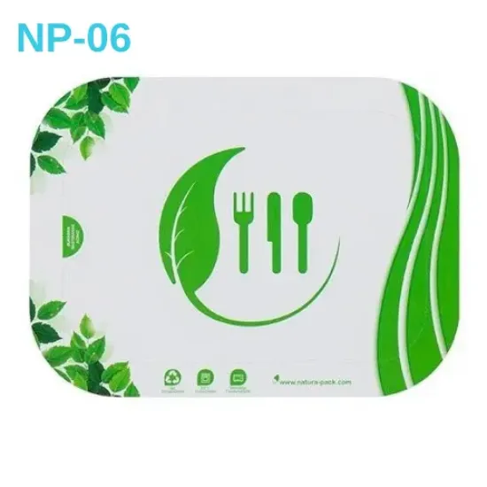 NP06 Karton Gıda Kabı Kapağı -100 Adet