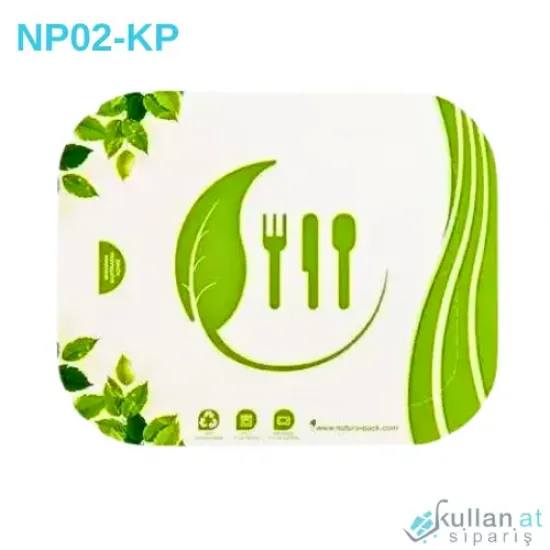 NP02 Karton Gıda Kabı Kapağı -100 Adet