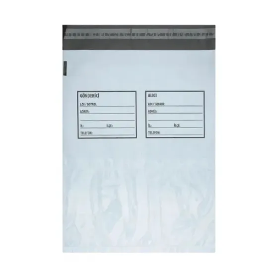Şeffaf Cepli  Kargo Poşeti 45x60+5 cm 100 Adet