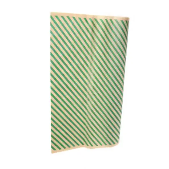 Yeşil Çizgi Baskılı Şamua Ambalaj Kağıdı70x100cm